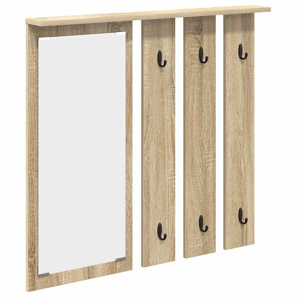 vidaXL Porte-manteau mural avec étagère Chêne sonoma 84 x 10 x 80 cm