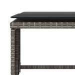 vidaXL Chaise de jardin avec tabouret gris résine tressée