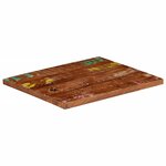 vidaXL Dessus de table 60x50x3 8 cm rectangulaire bois massif récupéré