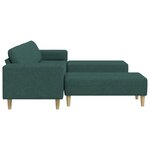 vidaXL Canapé de salon 3 Pièces Vert foncé Polyester