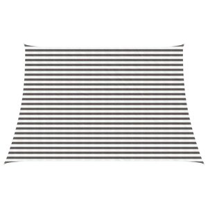 vidaXL Voile d'ombre 4 / 5 x 3 m HDPE Rectangulaire Gris clair et blanc