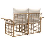 vidaXL Loveseat d'extérieur 2 pièces 2-Nombre de places