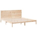 vidaXL Cadre de lit extra long sans matelas 200x220 cm bois massif