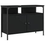 vidaXL Armoire lavabo de salle de bain noir 80x30x60 cm