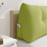 vidaXL Coussin de Dos Vert clair 160 x 24 x 50 cm tissu