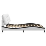 vidaXL Cadre de lit avec LED sans matelas Hvar blanc et noir 200x200 cm