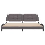 vidaXL Cadre de lit sans matelas gris 200x200 cm similicuir