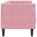 vidaXL Canapé Chesterfield avec traversins 3 places rose velours