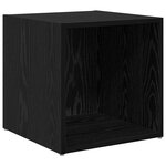 vidaXL Meuble TV 2 Pièces Noir 37 x 35 x 37 cm Bois d'ingénierie