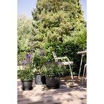 Pot de fleurs Amiga Rond 25 - Noir Ø 24.5 x hauteur 18 cm - Extérieur 100 recyclé