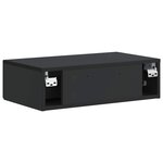 vidaXL Table d'appoint murale Noir 59 x 34 5 x 17 cm Bois d'ingénierie