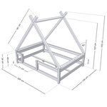 Lit cabane enfant TAHUKA 140 x 200 vert sauge