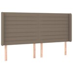 vidaXL Tête de lit à LED Taupe 203x16x118/128 cm Tissu