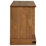 vidaXL Meuble TV HALDEN avec porte coulissante 110x40x60cm bois massif