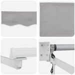 Auvent rétractable automatique vidaXL gris 400x300 cm