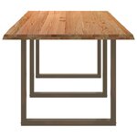 vidaXL Table à manger marron clair bois de chêne massif rectangulaire