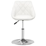 vidaXL Chaise de salle à manger Blanc Similicuir