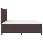 vidaXL Lit à ressorts avec matelas Marron foncé 180 x 200 cm tissu