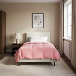 vidaXL Duvet d'hiver Matelassé Rose 135 x 200 cm Microfibre