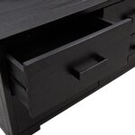 vidaXL Armoire de rangement Noir 110x30x45 cm Bois de pin massif