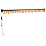 vidaXL Auvent rétractable automatique jaune et blanc 3 5x2 5 m