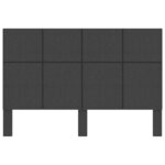 vidaXL Tête de lit Gris foncé Tissu 160x200 cm