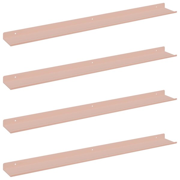 vidaXL Étagère flottante 4 pc Rose 80 x 9 x 2 5 cm Acier