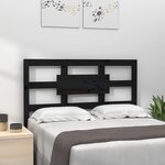 vidaXL Tête de lit Noir 80 5x4x100 cm Bois massif de pin