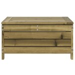vidaXL Repose-pied de jardin avec coussin bois de pin imprégné