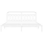 vidaXL Cadre de lit métal sans matelas et tête de lit blanc 200x200 cm