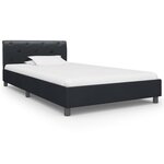 vidaXL Cadre de lit sans matelas noir similicuir 90x200 cm