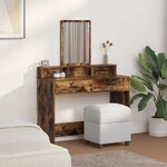 vidaXL Coiffeuse Chêne fumé 100 x 41 x 140 cm Bois d'ingénierie