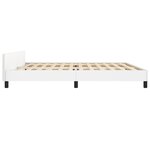 vidaXL Cadre de lit sans matelas blanc 200x200 cm similicuir