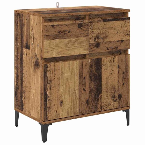 vidaXL Buffet Bois Ancien 60 x 35 x 70 cm Bois d'ingénierie et fer