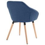 vidaXL Chaises à manger lot de 4 bleu tissu