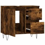 vidaXL Armoire de bain chêne fumé 65x33x60 cm bois d'ingénierie