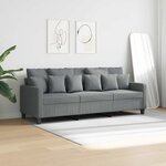vidaXL Canapé à 3 places Gris clair 180 cm Tissu