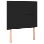vidaXL Sommier à lattes de lit avec matelas Noir 90x200 cm Similicuir