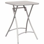 vidaXL Table de Jardin Beige 55 x 55 x 73 cm Acier revêtu de poudre