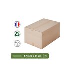 Pack and Move - Lot 60 cartons déménagement seconde main - 57 x 39 x 34 cm - Cartons réemployés - Seconde vie - 3 adhésifs offerts