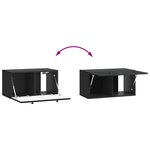 vidaXL Meuble TV mural Noir 59 5 x 31 x 30 cm Bois d'ingénierie