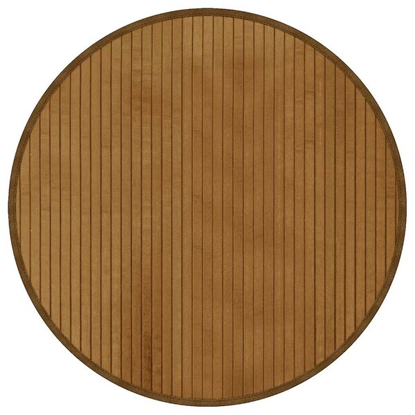 vidaXL Tapis rond marron 60 cm bambou