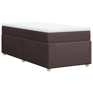 vidaXL Sommier à lattes de lit avec matelas Marron foncé 80x200 cm