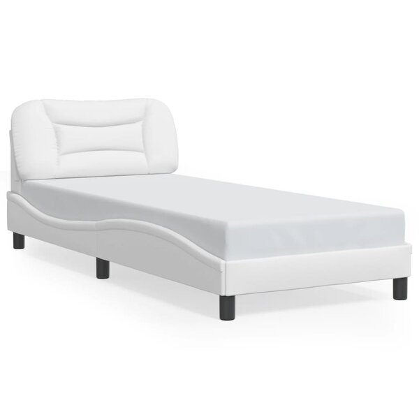 vidaXL Cadre de lit sans matelas blanc 90x200 cm similicuir