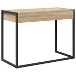 vidaXL Bureau avec stockage Sonoma 100 x 50 x 75 cm Bois d'ingénierie