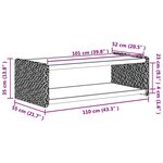 vidaXL Table basse Naturel 110 x 55 x 35 cm Bois de Mahogany Massif