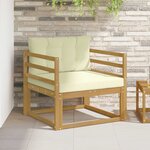 vidaXL Sofa de milieu extérieur Polyester Blanc
