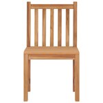 vidaXL Chaises de jardin lot de 6 avec coussins Bois de teck massif