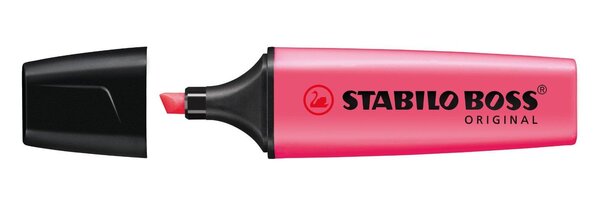 Surligneur BOSS ORIGINAL Rechargeable Pte Biseautée 2-5 mm Rose STABILO