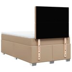 vidaXL Sommier à lattes de lit avec matelas Cappuccino 120x200 cm